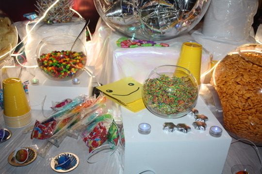 A second candy and snack table
